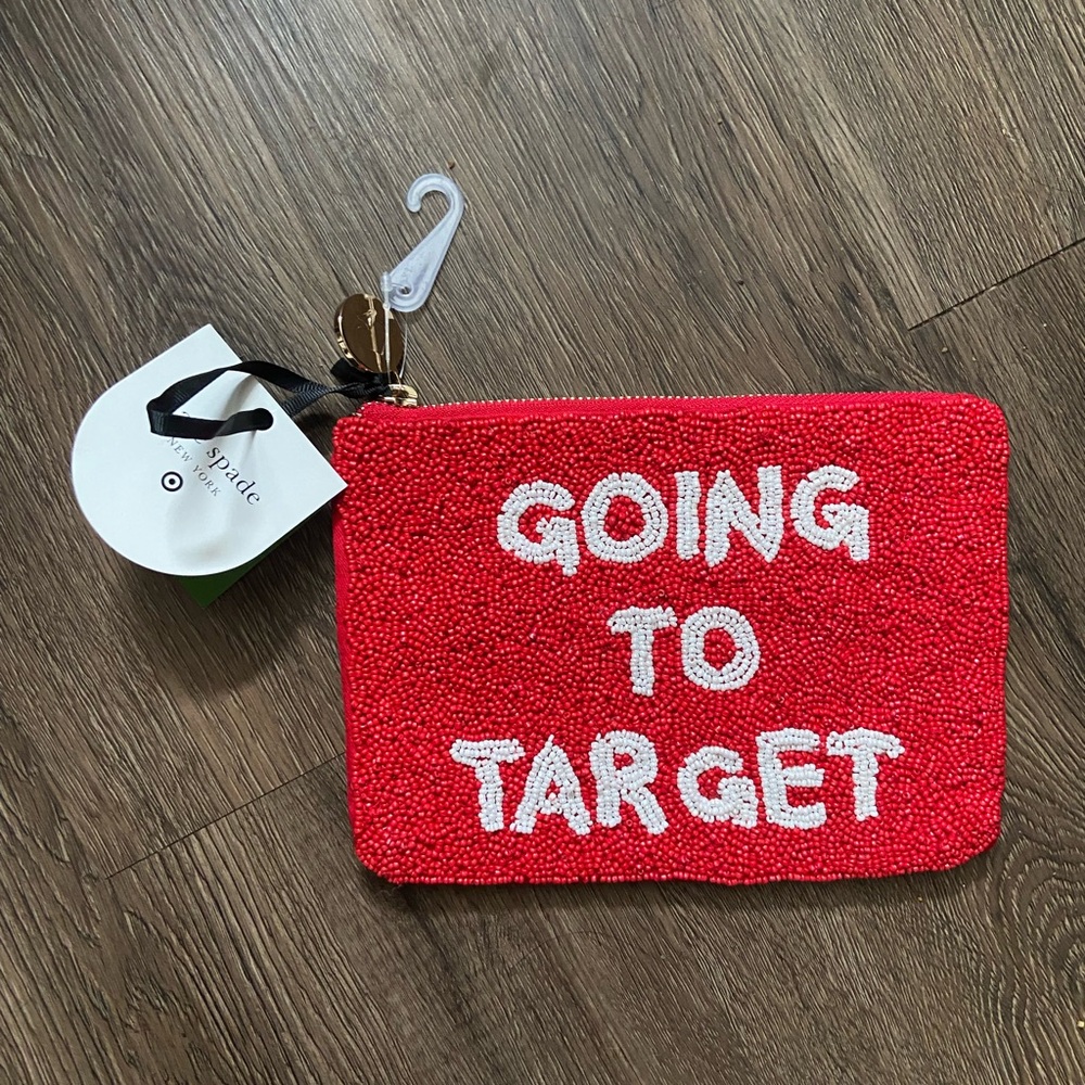 GOING TO TARGET beaded Kate Spade purse BNWT